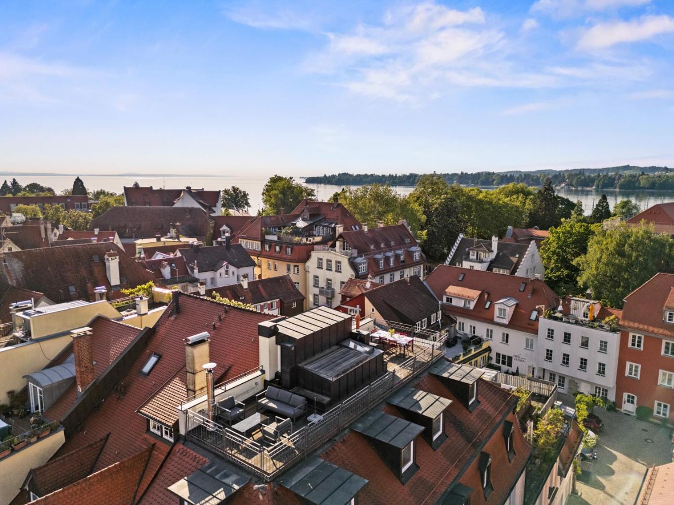 Ferienwohnung Insel-Loft - Maisonette Auf Der Insel, Exklusiv Mit Dachterrasse Lindau  Kültér fotó