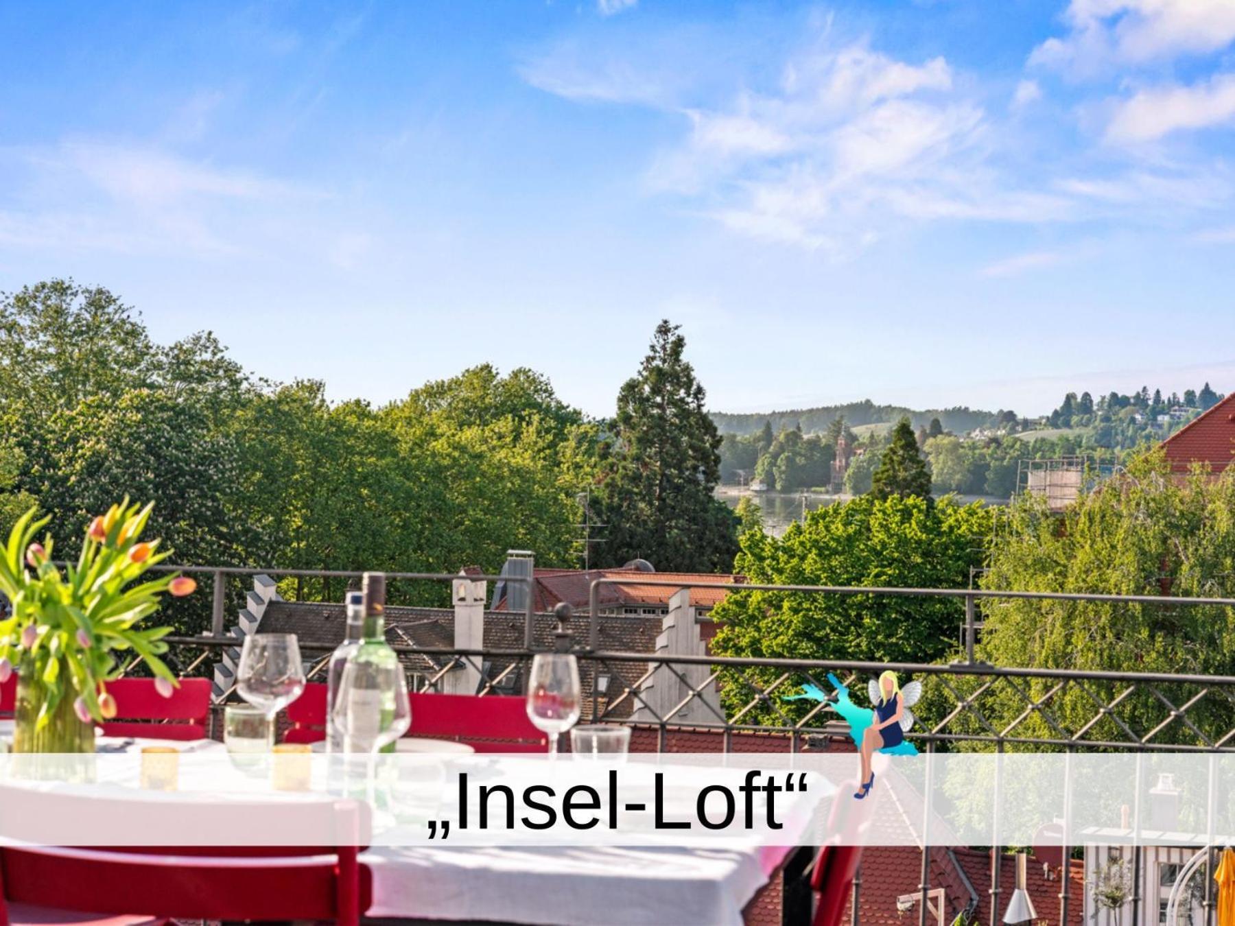 Ferienwohnung Insel-Loft - Maisonette Auf Der Insel, Exklusiv Mit Dachterrasse Lindau  Kültér fotó